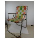 Vintage Aluminum Webbed Folding Lawn Chair