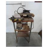 Craftsman Shop Table & Circular Sander on Bench -