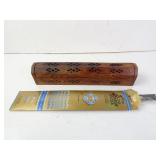 Incense Sticks with Wood & Brass Censor Chest -