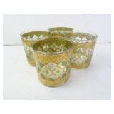 Lot of 4 Vintage Culver Valencia Gold Painted