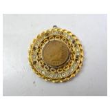 1896 Indian Cent Coin Pendant