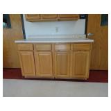 Set of Maple Face Base Cabinets with Countertop