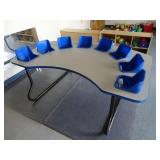 Commercial Grade 8 Seat Infant Baby Kidney Table