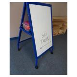 Dry Erase & Felt Board Easel on Wheels