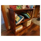 Mission Style Shelf with Office Contents 35' Wide