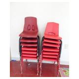 Lot of 14 Molded Plastic Toddler Chairs w/ Steel