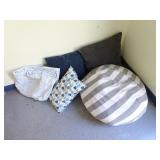 Lot of Misc. Pillows & Childrens Bean Bag Chair