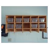 4ft Wall Cubby Organizer with Coat Hooks - Buyer