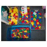 Lot of Plastic Classroom Learning Activity Pieces