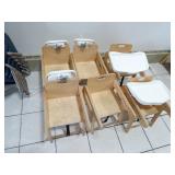 Lot of 6 Wood Booster Seats w/ Trays - one is
