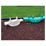 Lot of 2 Molded Plastic See-Saws