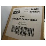 Case of 6 3ft x 30ft Red Project Paper Rolls