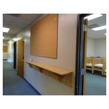 97' Hallway Hook Shelf with Large Bulletin Board