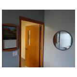 Round Wall Mirror & Calendar Wall Frame