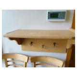 25.5' Hallway Shelf with Coat Hanger Hooks