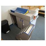 Baby Changing Station with Pad - Slide Out Stairs