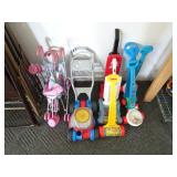 Lot of Misc Childrens Push Toys - mower vacuums