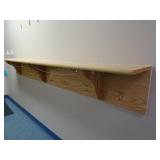 97' Hallway Shelf with Coat Hooks