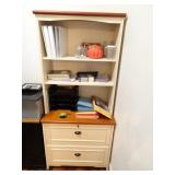 Locking File Cabinet with Shelving & Contents -