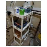 Shelving Unit with Contents in Closet
