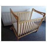 Kaplan Commercial Wooden Baby Crib with Pad