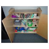Wooden Commercial Rolling Locking Cabinet w/