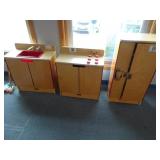 3pcs Wooden Childs Play Kitchen with