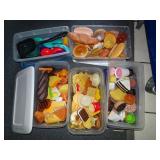 LARGE Lot of Misc Plastic Toy Food & Kitchen