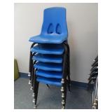Lot of 6 Toddler Size Molded Plastic Chairs