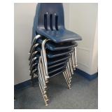 Lot of 7 Toddler Size Molded Plastic Chairs