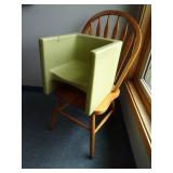 Oak Chair with Plastic Booster Seat