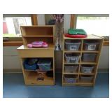 Two Classroom Organizer Shelves