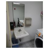 Commercial Porcelain Sink with Soap & Paper Towel
