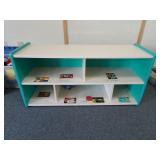 4ft Commercial White/Teal Organizer Shelf