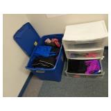Organizer and Tote full of Winter Clothing /