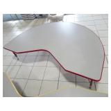 6ft Wide Commercial Childrens Kidney Shaped Red