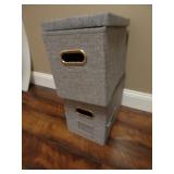Lot of 2 Canvas Storage Bins