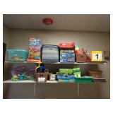 Contents of Wall Shelves - Lots of Toys (closet)