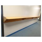 17ft 9in Hallway Shelf with Coat Hooks - Buyer to