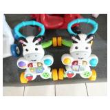 Lot of 2 Fisher-Price Learn With Me Zebra Walkers