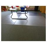 Lot of 4 Office Plastic Floor Mats