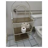 Glass Shelf with Toilet Paper