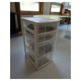 Plastic Drawer Organizer with Contents