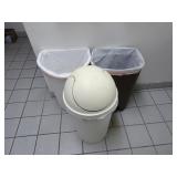 Lot of 3 Garbage Cans