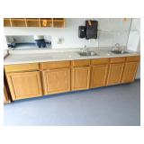 Approx 10ft Counter w/ Cabinets & Two Sinks -