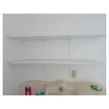 Lot of 2 4ft Wall Shelves w/ Brackets - buyer