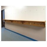 12ft 3in Hallway Shelf with Coat Hooks - Buyer to
