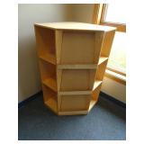 4ft Tall Wooden Corner Media Display & Storage