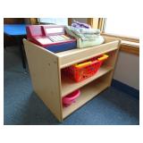 Childrens Toy Cash Register with Wooden Stand