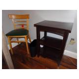 Grouping of Items In Corner - Chair End Table